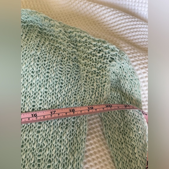 Talula Asymmetrical Soft Knit V-Neck knit Sweater in Light Blue XS NWOT - Picture 7 of 8